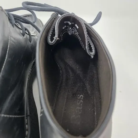 Vintage Bass Womens Toren / Wallabee / Chukka Boot Black Leather Size 8 M - Picture 11 of 12